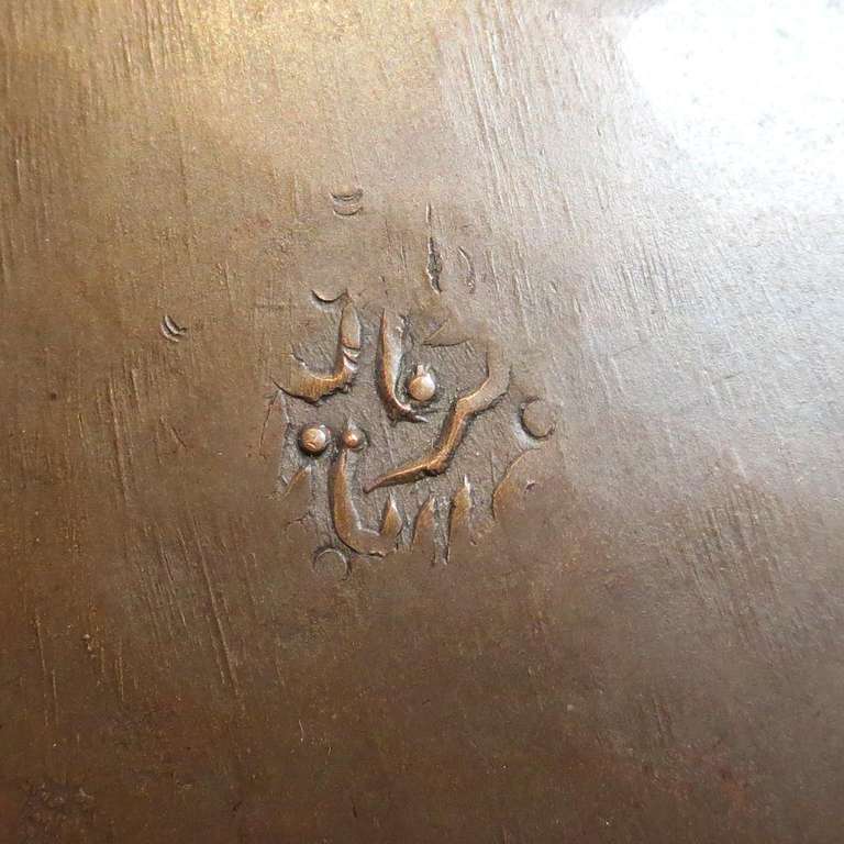 American Stylized Hammered Copper Lamp in the Manner of Dirk Van Erp