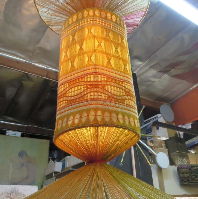 Late 20th Century Rare Woven Lamp Sculpture by Jacquetta Nisbet, circa 1971