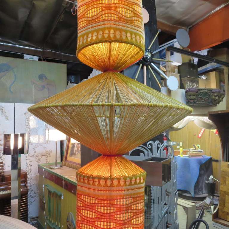 Rare Woven Lamp Sculpture by Jacquetta Nisbet, circa 1971 1
