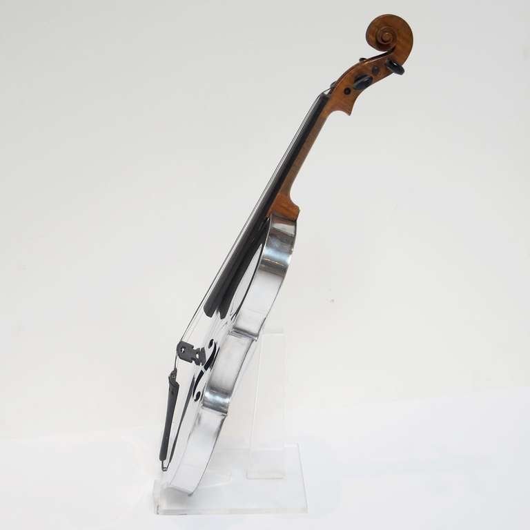 American 1930's Polished Aluminum Art Deco Violin
