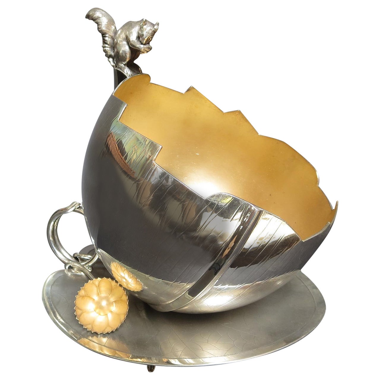 Ultra Charming Silver Nut Bowl by Meriden B. Company