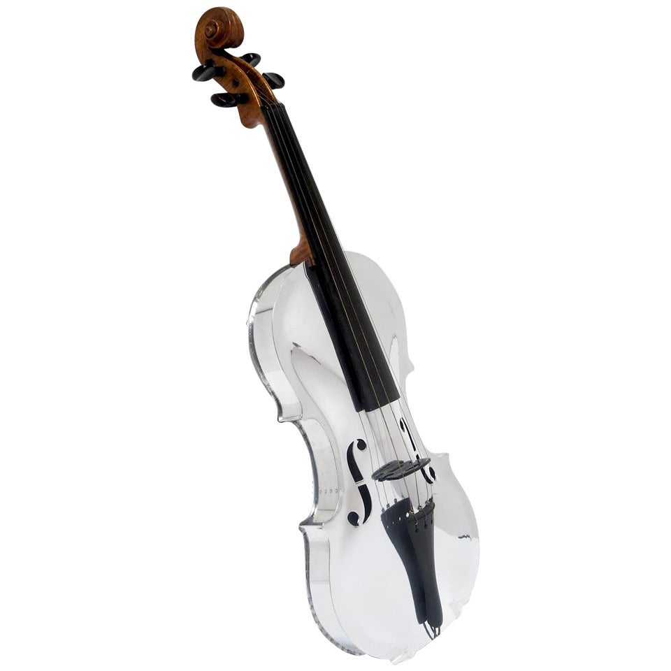 1930's Polished Aluminum Art Deco Violin