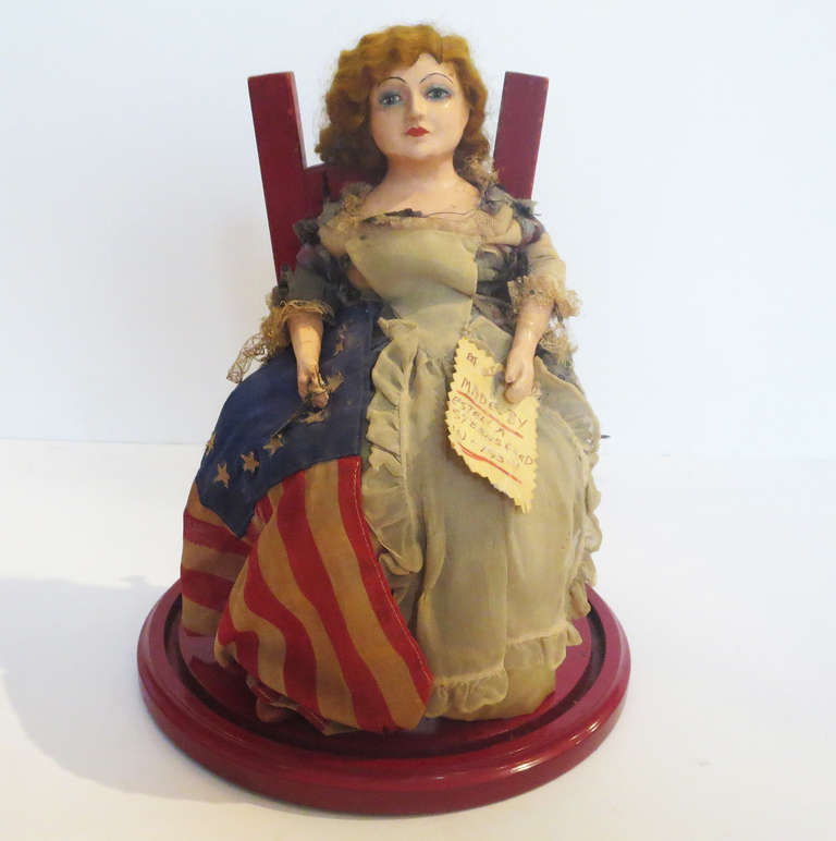 Folk Art Betsy Ross Doll Dated 1934 at 1stDibs