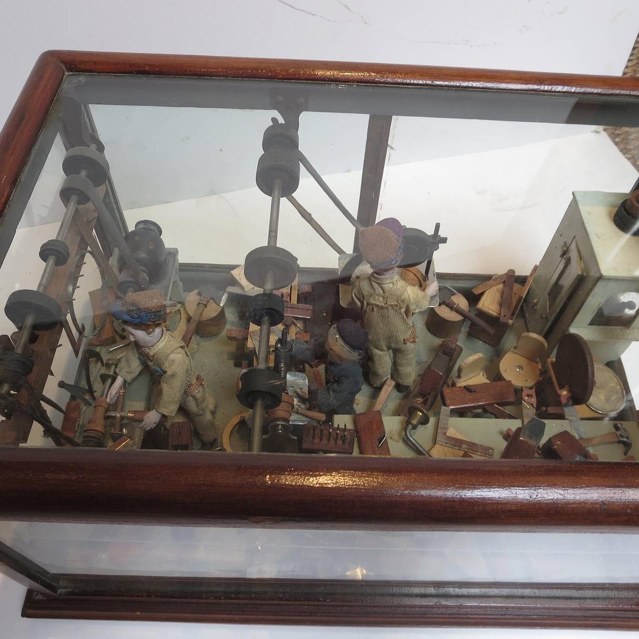 Folsom Prison Inmate Folk Art Wood Shop Diorama 2