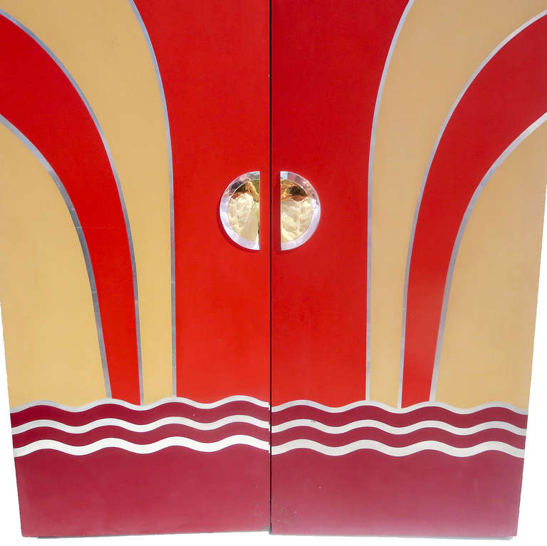 Art Deco Movie Theater Doors In Good Condition In North Hollywood, CA