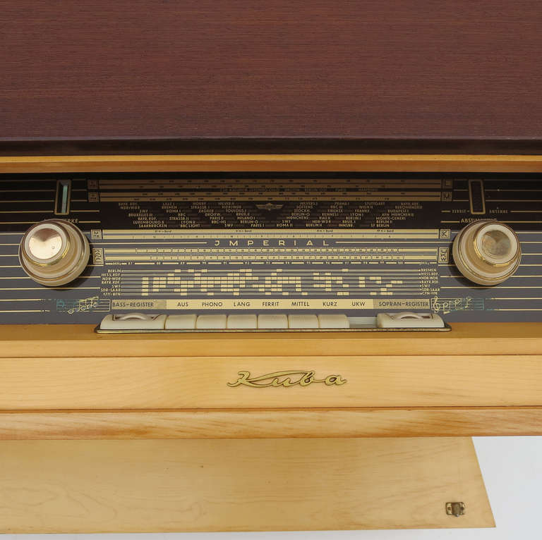Mid-Century Modern Kuba Tango Motorized Audio Entertainment Console