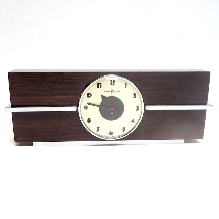 American Gilbert Rohde Art Deco Clock for Herman Miller