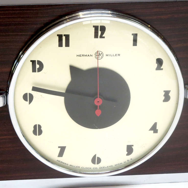 Gilbert Rohde Art Deco Clock for Herman Miller In Excellent Condition In North Hollywood, CA
