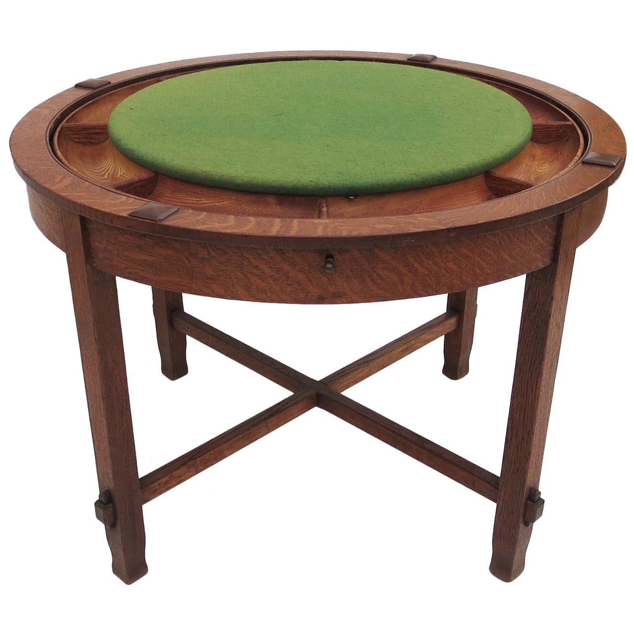Early 20th Century Craftsman Oak "Flip-Top" Game Table