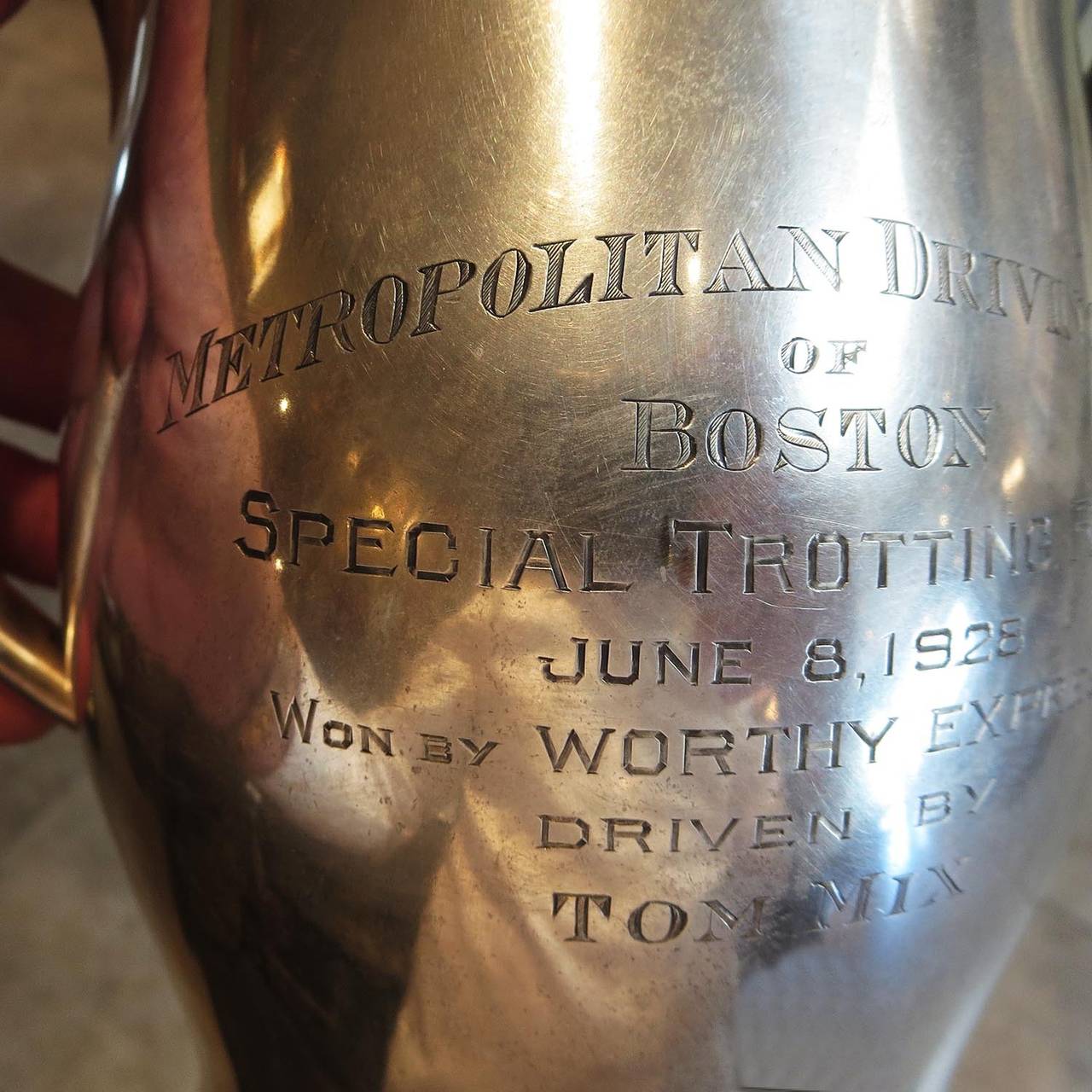American Tom Mix Sterling Pitcher from Metropolitan Driving Club, Boston 1928