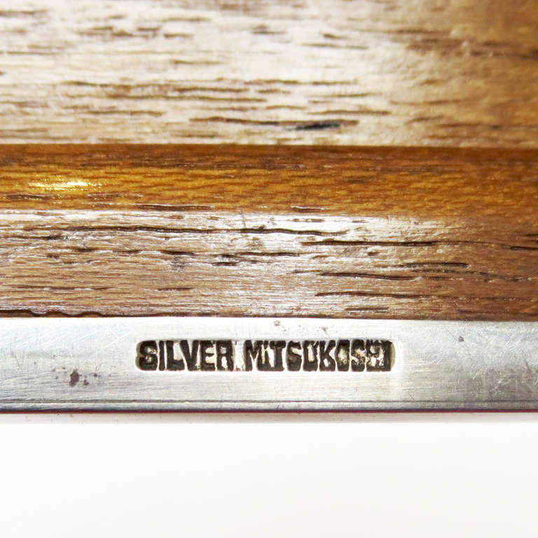 Mitsukoshi Sterling Silver and Wood Trinket Box 1