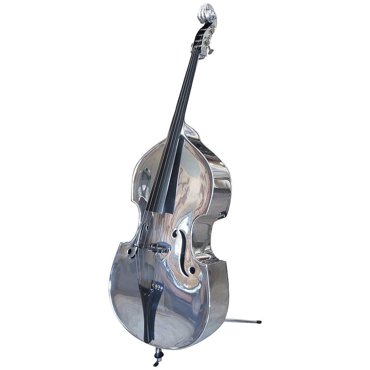 1932 Polished Aluminum Bass Violin by John Burdick