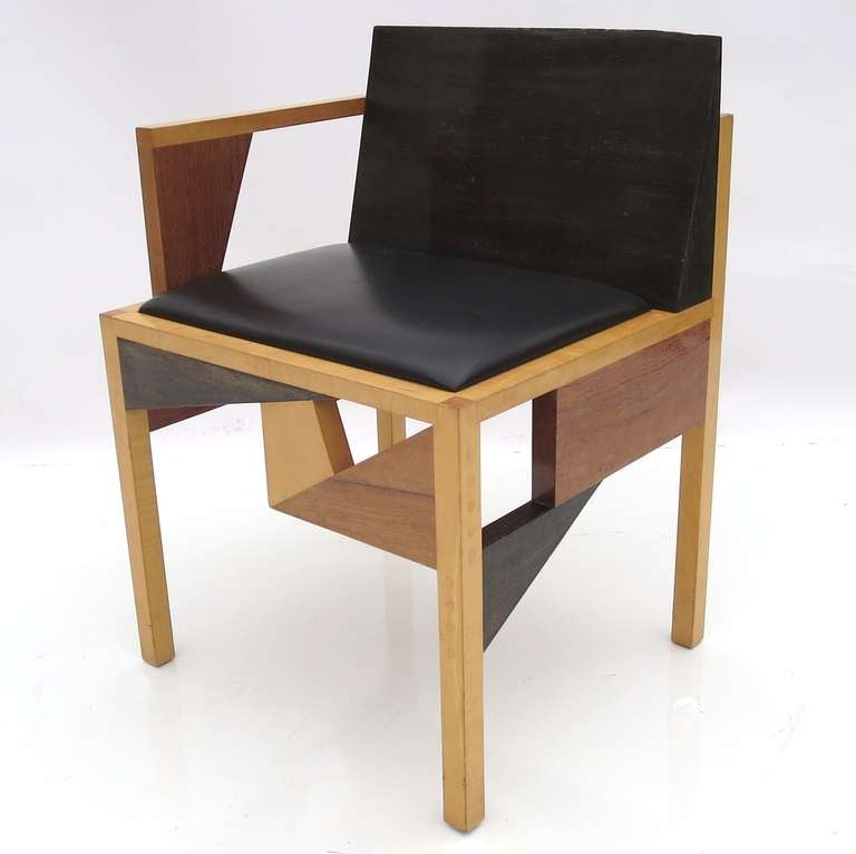 Robert Wilhite (California, born 1946) has been exhibiting in group and solo gallery shows since 1973. His work ranges from fine art to furniture. Our chair is a great example of his forward thinking approach to something as simple as a chair. The