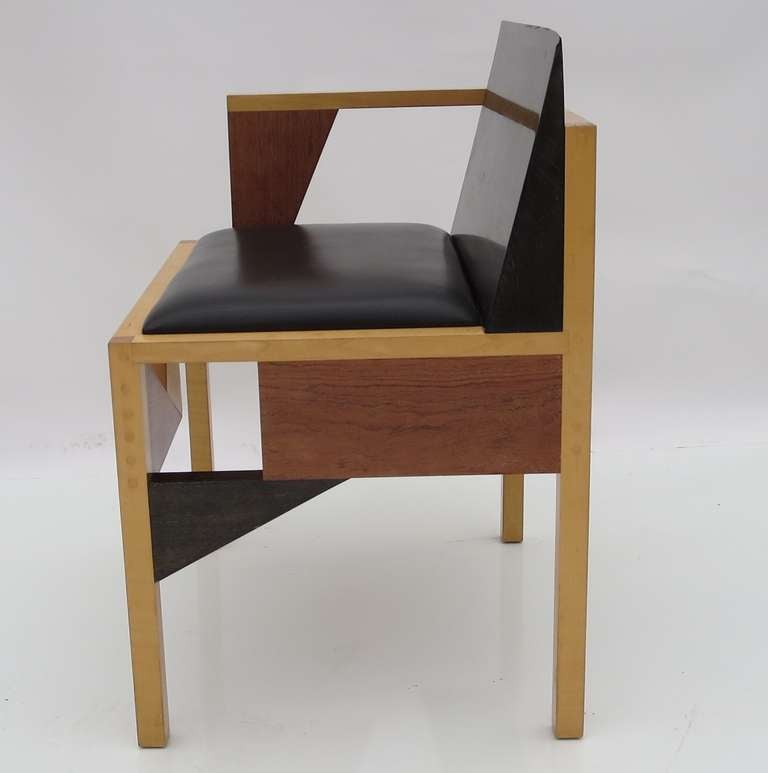 Leather Robert  Wilhite Multi Woods Chair