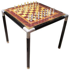 Retro Fine Mid Century Game Table - Chess and Backgammon