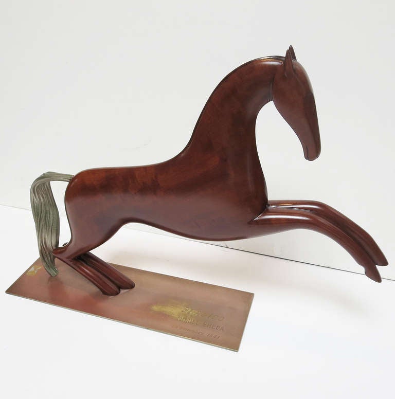 Austrian Monumental Art Deco Equestrian Sculpture by Karl Hagenauer