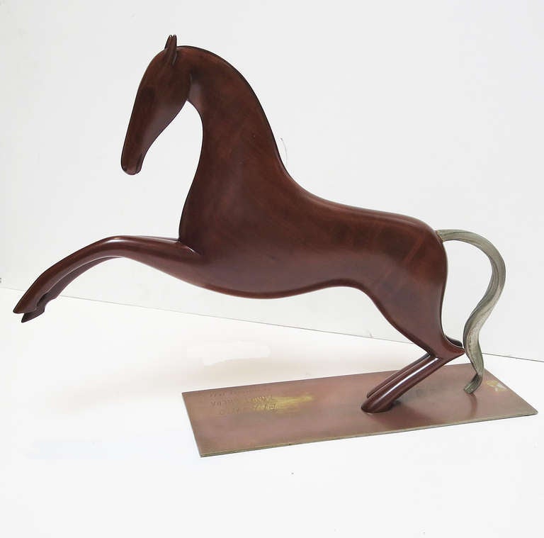 Monumental Art Deco Equestrian Sculpture by Karl Hagenauer 1