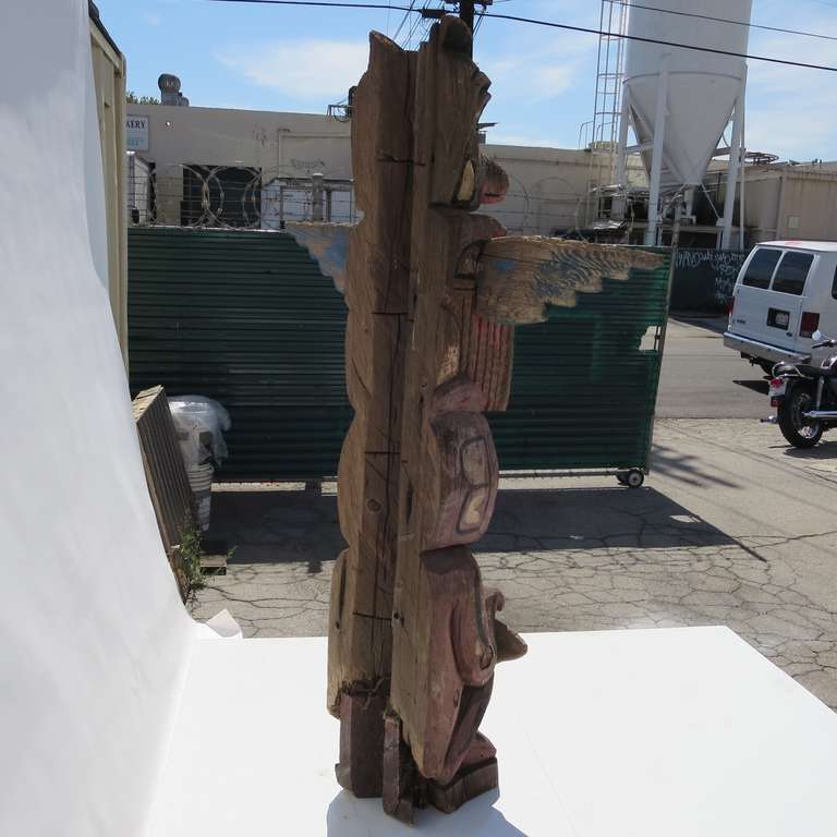Monumental Pair of NW Pacific Totem Poles 1
