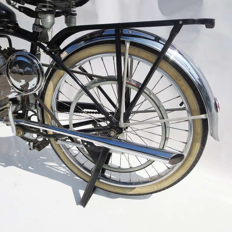 Mid-20th Century 1950 Schwinn Motorized Whizzer Black Phantom Bicycle