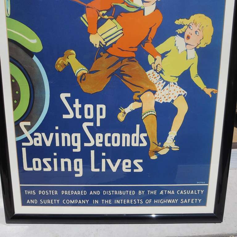 American 1930's Safety Poster by Clinton Pettee