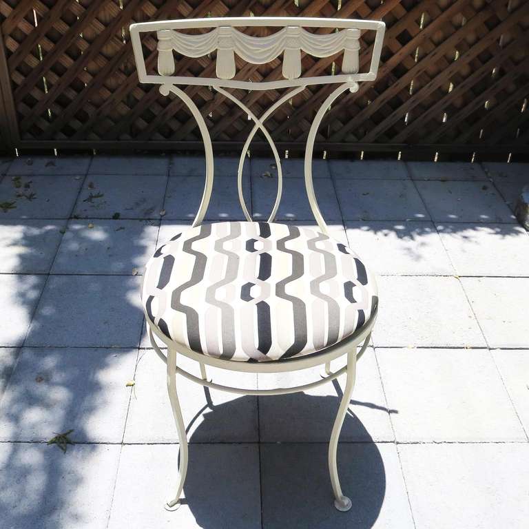 1950's Hollywood Regency Painted iron Patio Cocktail Set 1