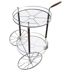 Ultra Charming Rolling Cocktail Trolley Cart 9