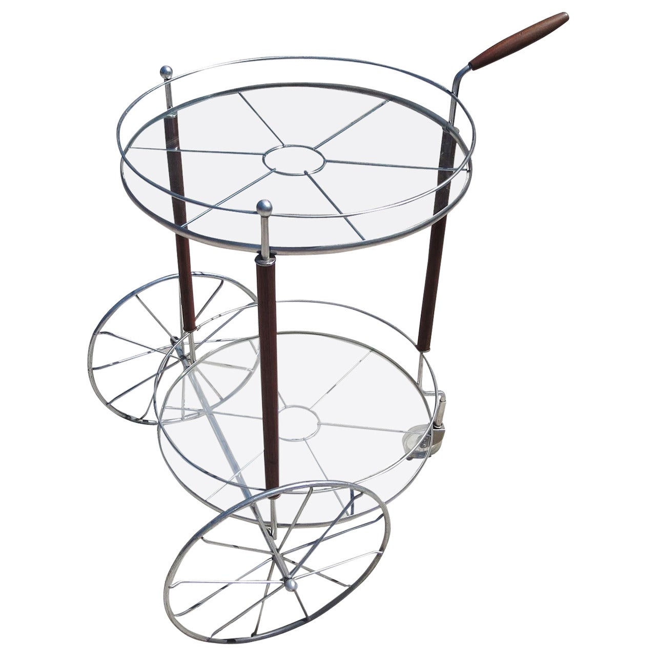 Ultra Charming Rolling Cocktail Trolley Cart For Sale