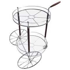 Ultra Charming Rolling Cocktail Trolley Cart