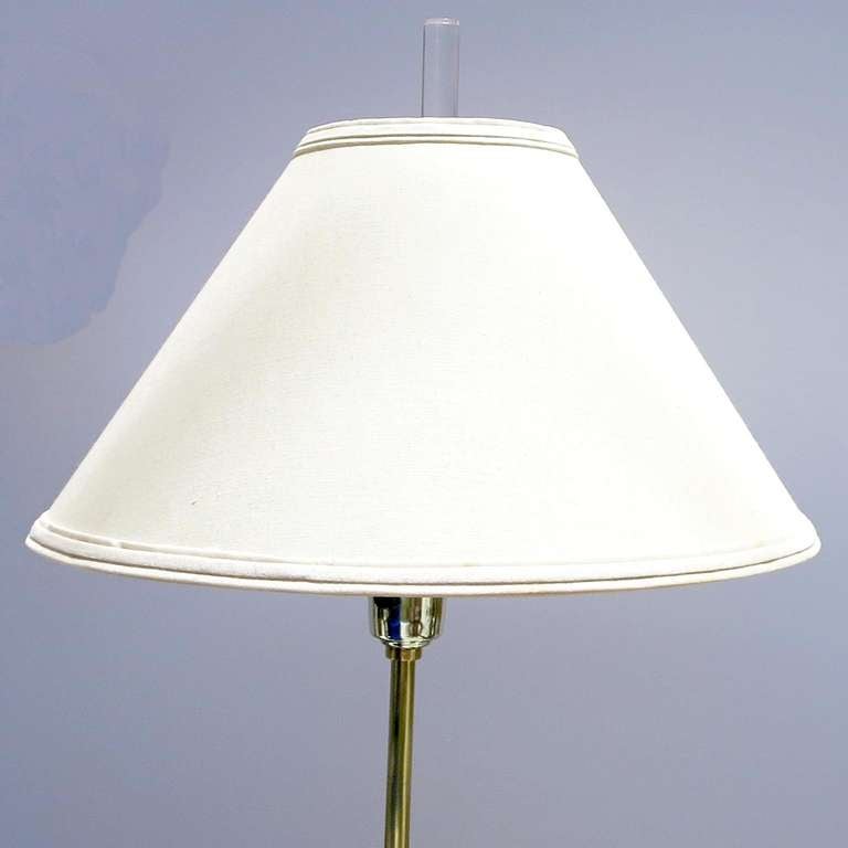 20th Century Lucite and Brass Adjustable Floor Lamps