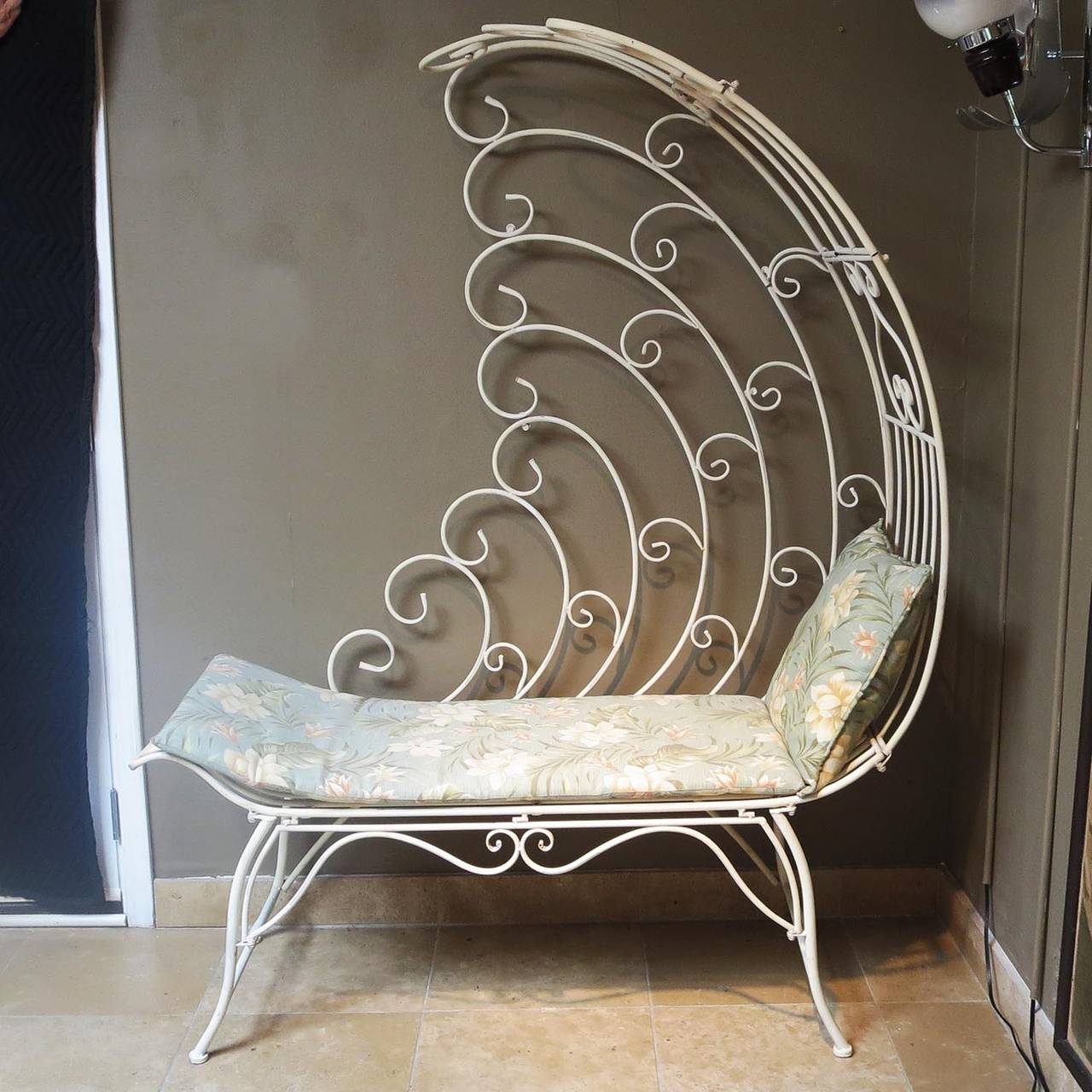 American Painted Metal Patio Chaise