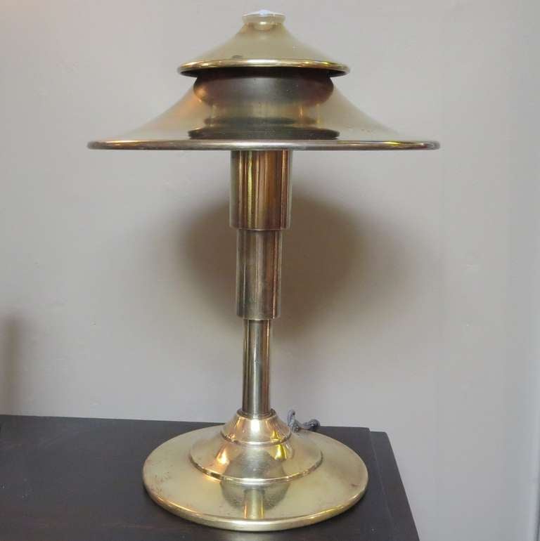 Mid-20th Century Streamlined Art Deco Table Lamp by Kem Weber