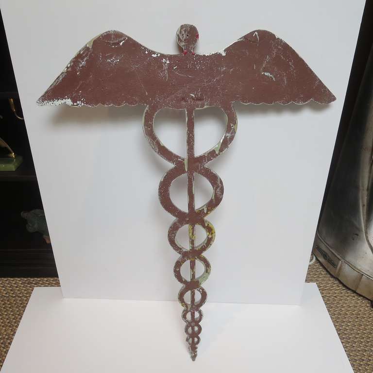 American Large Medical Caduceus Wall Plaque