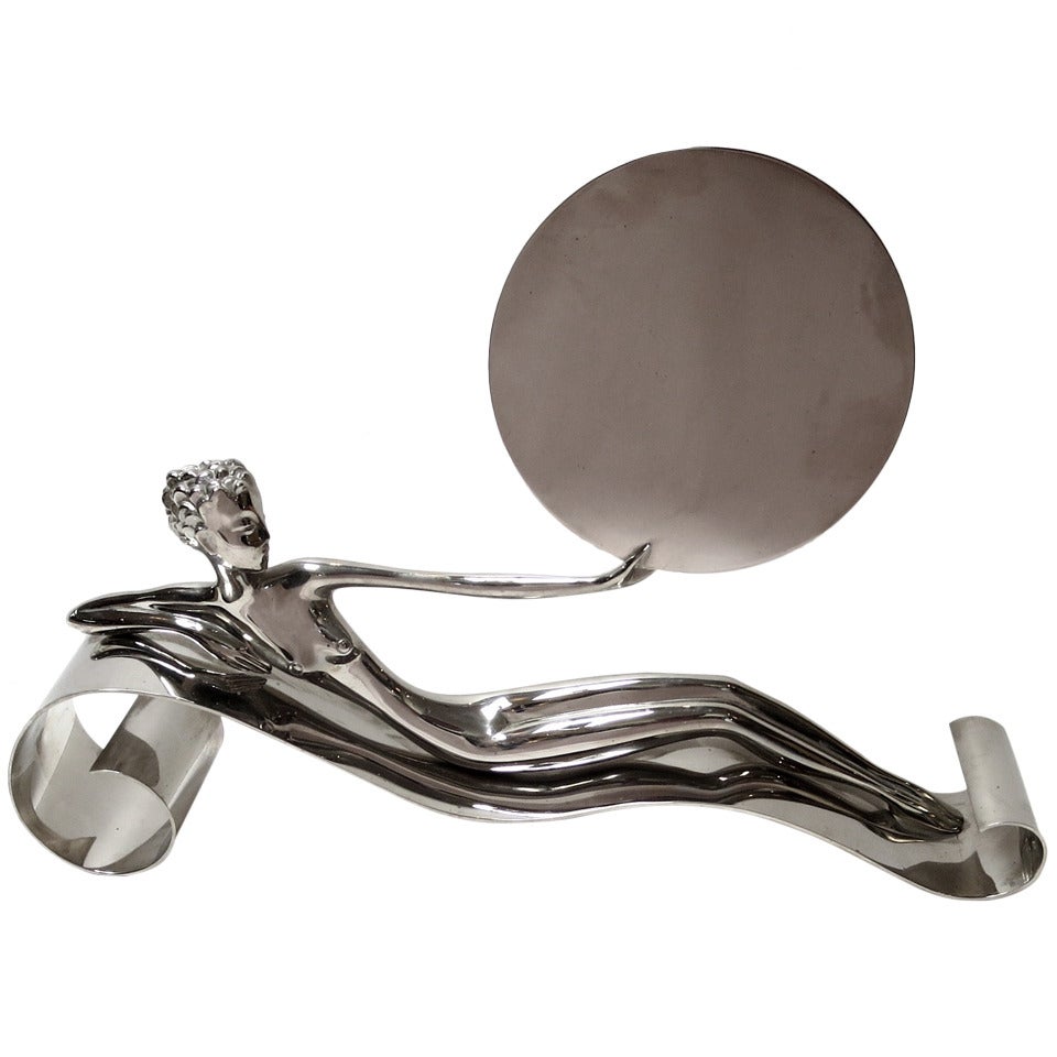 Art Deco Reclining Nude Table Mirror by Hagenauer