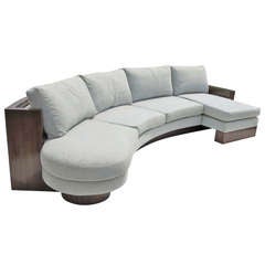 Custom Serpentine Sofa in the style of Vladimir Kagan