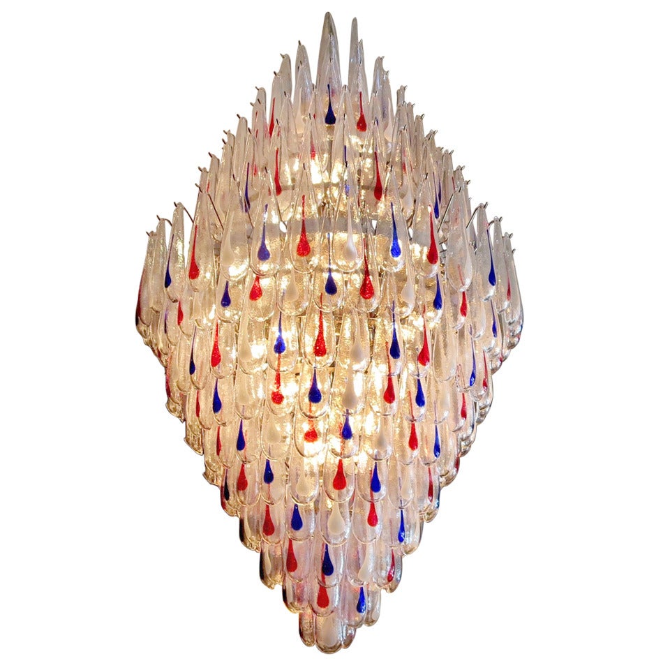 Massive Multi Colored Murano Glass Chandelier