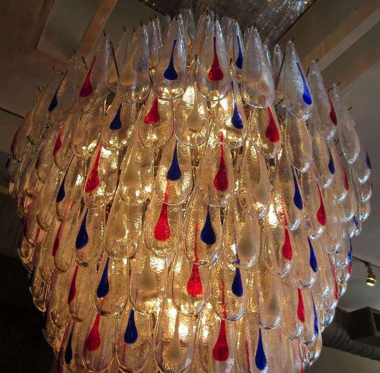 Italian Massive Multi Colored Murano Glass Chandelier