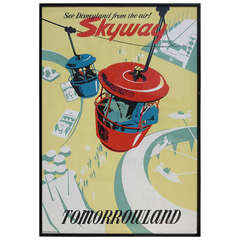 Vintage Disneyland Skyway Attraction Poster