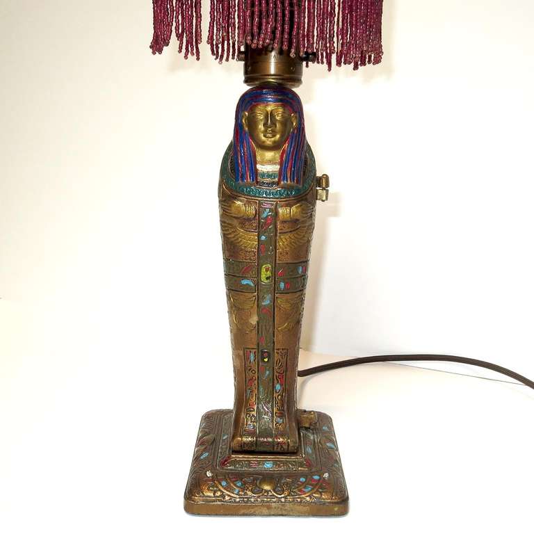 Art Metal Works Egyptian Nude Table Lamp at 1stdibs