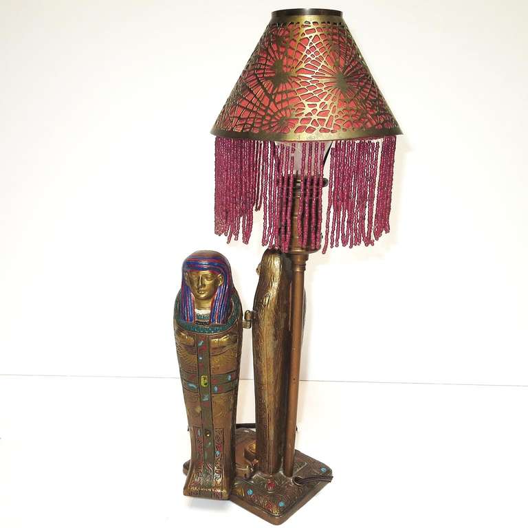 Art Metal Works Egyptian Nude Table Lamp at 1stdibs