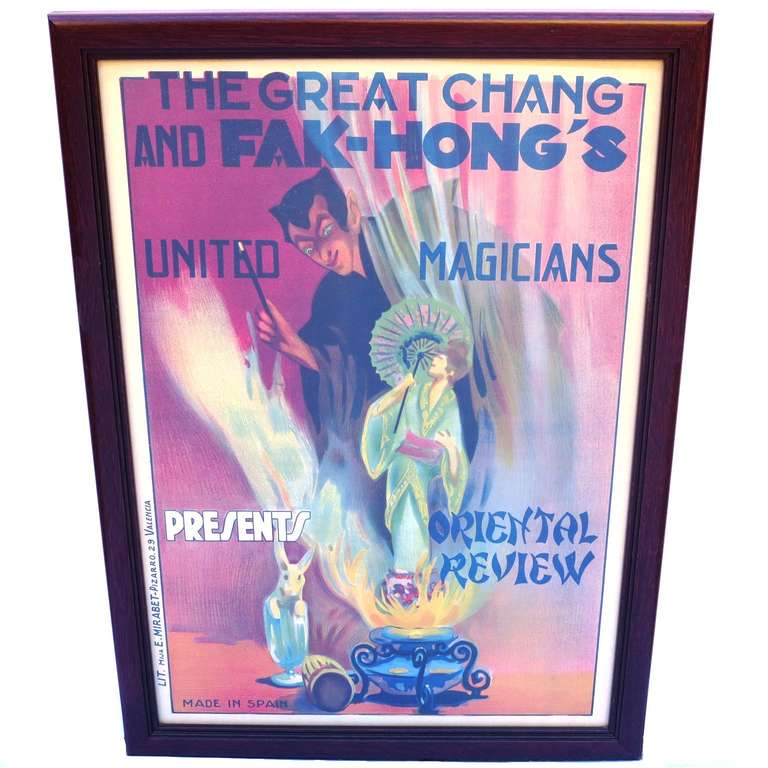 Art Deco The Great Chang Original 1930s Magic Posters For Sale