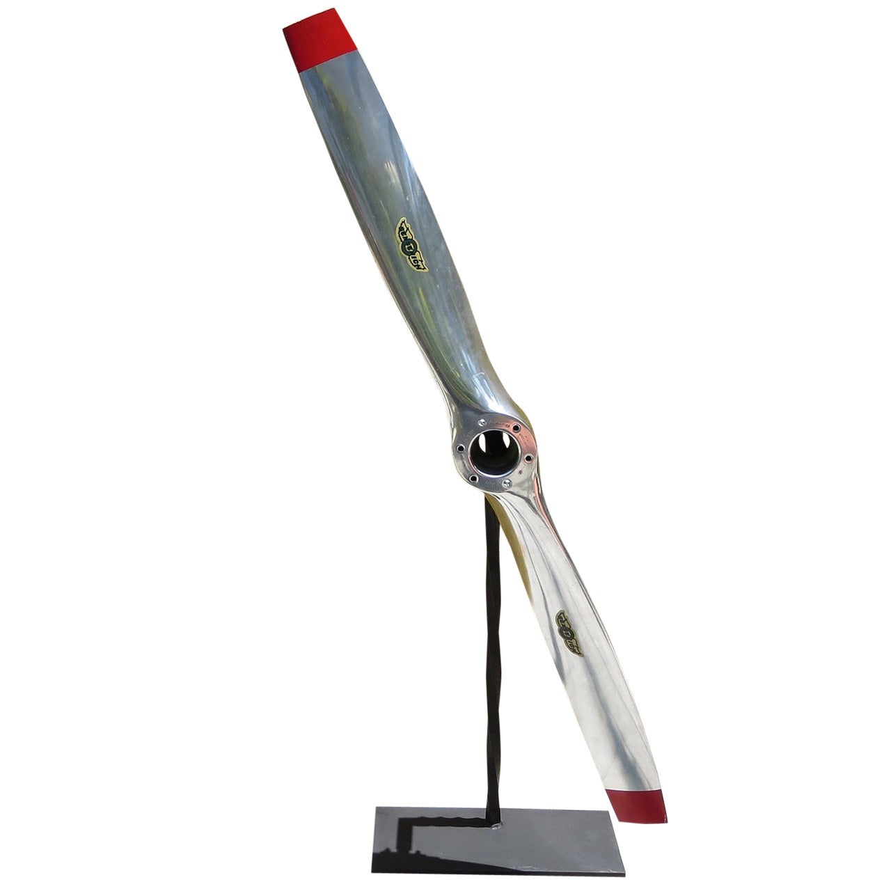Polished Aluminum Propellor on Display Stand