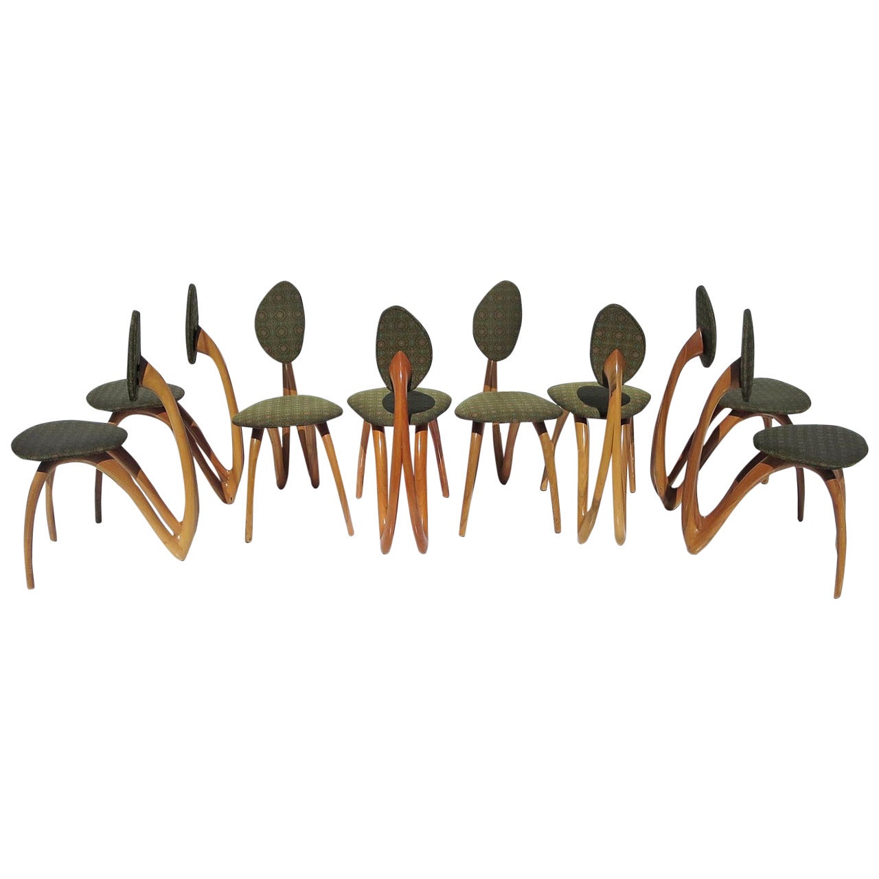 Set of Eight Chairs by Luca and Paolo Giacomuzzi