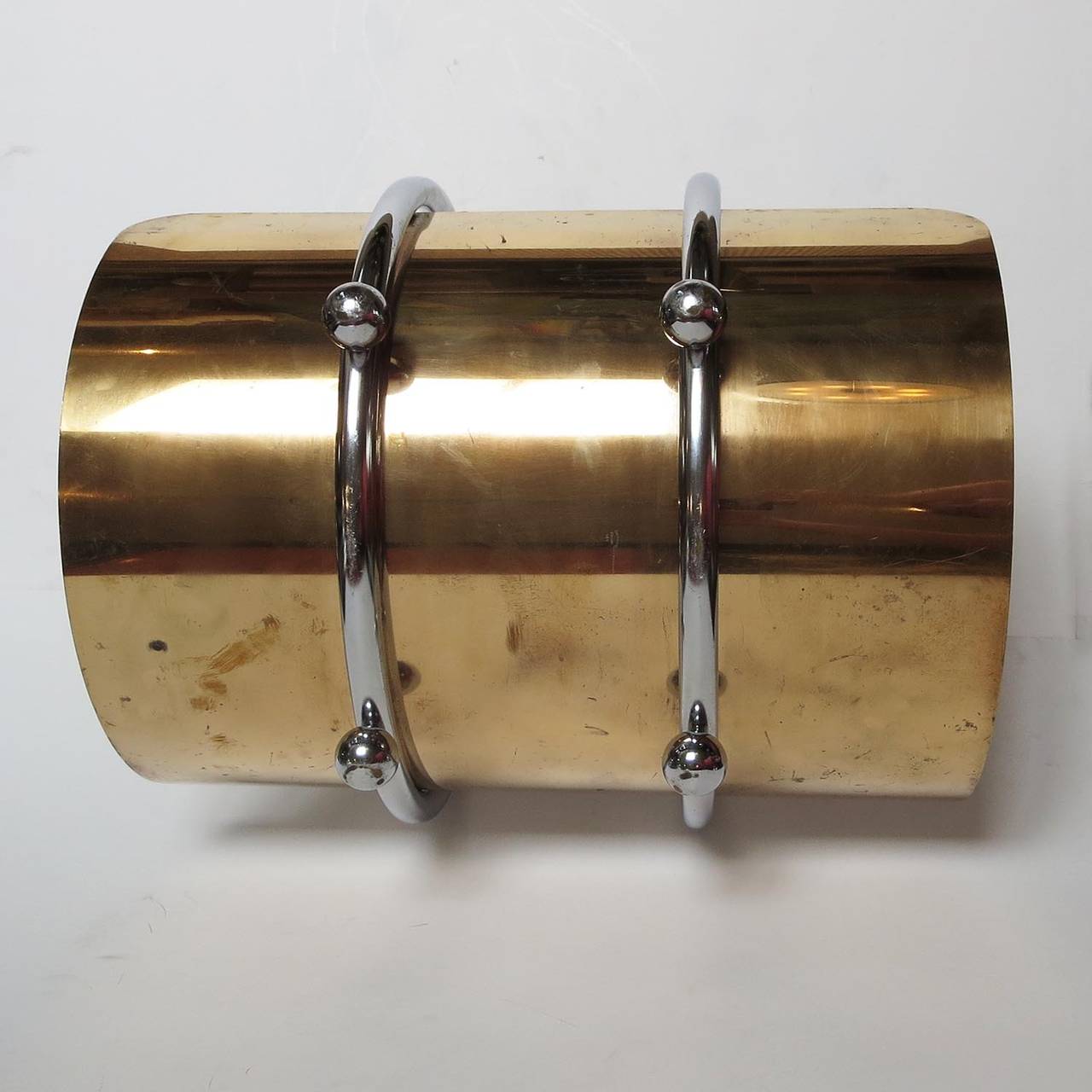 Plated Art Deco Log Holder by Leslie Beaton for Revere, 1936