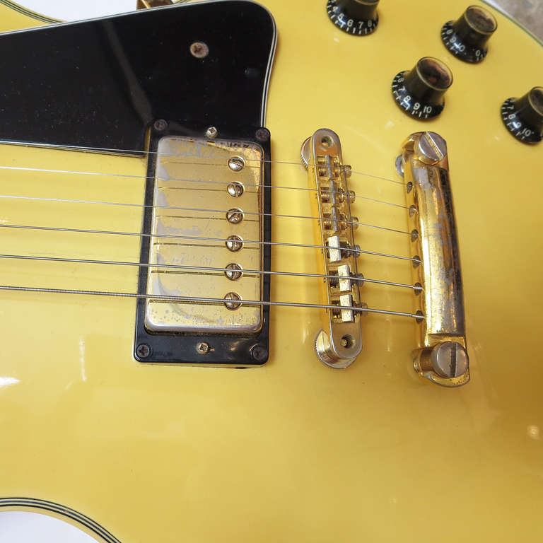 American 1970's Gibson Les Paul Custom Guitar in Cream Finish