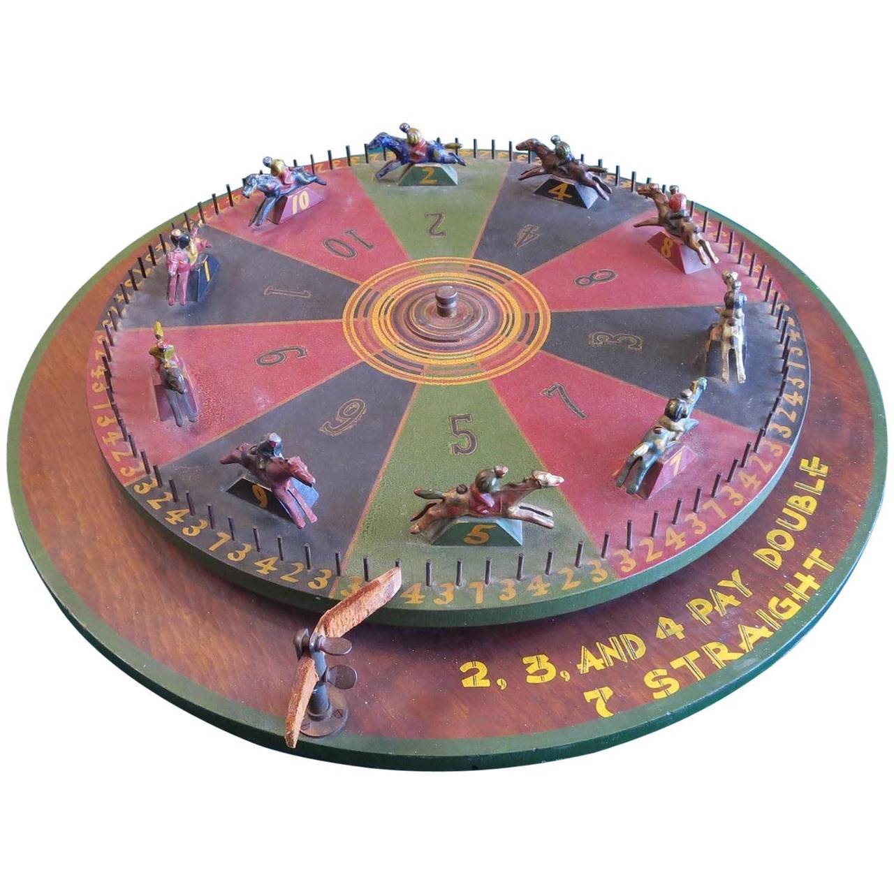 Horse Racing Tabletop Gambling Wheel at 1stdibs