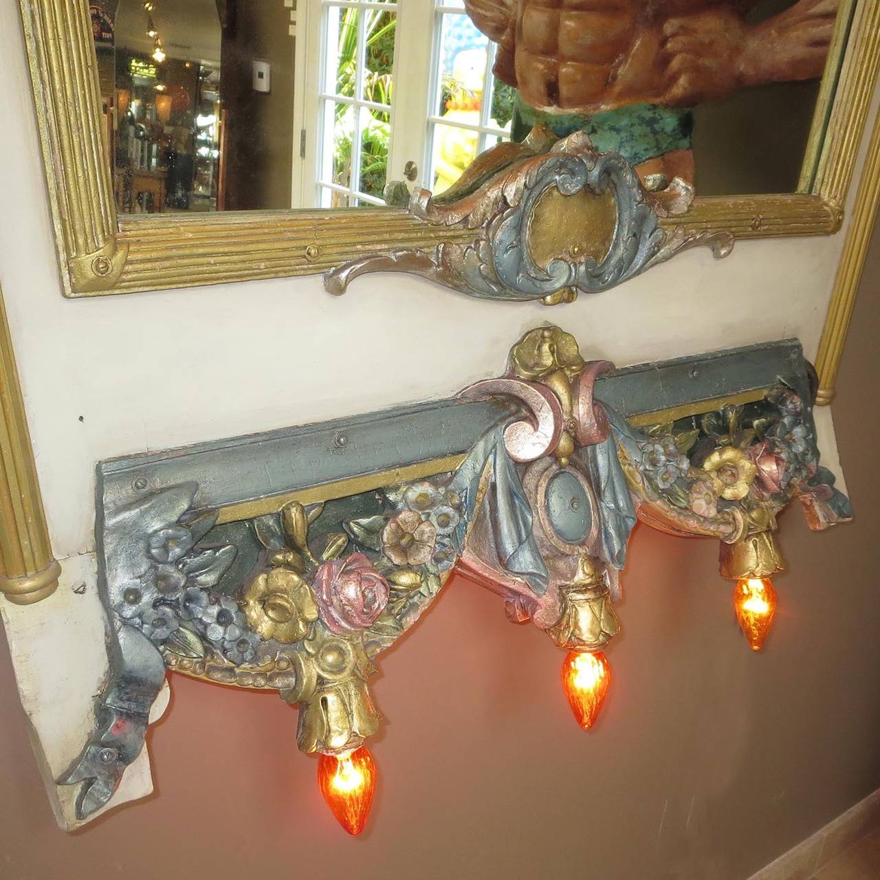 Victorian Early 20th Century Carousel Mirror by Dentzel