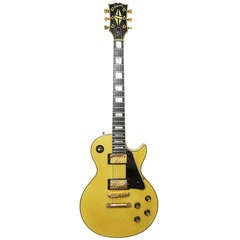 Retro 1970's Gibson Les Paul Custom Guitar in Cream Finish