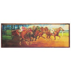 "Starting Gate" Oil Painting by Anthony J. Cucchi, 1950