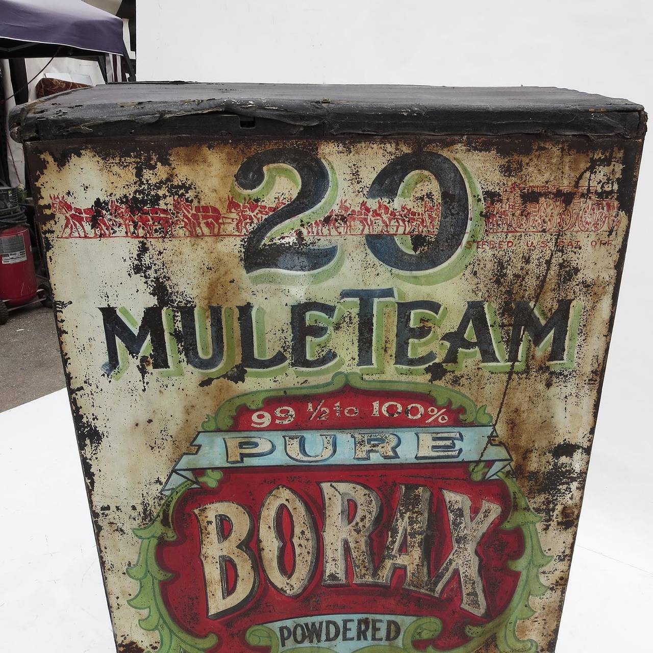 Folk Art Borax Storage Cabinet from the Estate of Roy Rogers