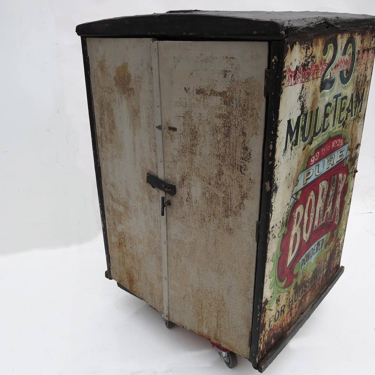 Borax Storage Cabinet from the Estate of Roy Rogers In Distressed Condition In North Hollywood, CA